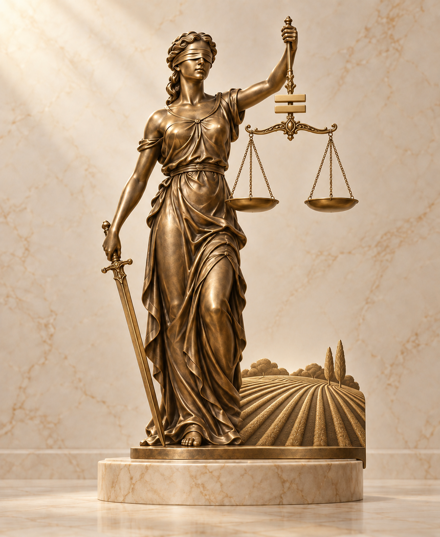 Ilustracion de la balanza de la Justicia para el servicio de complemento brecha genero