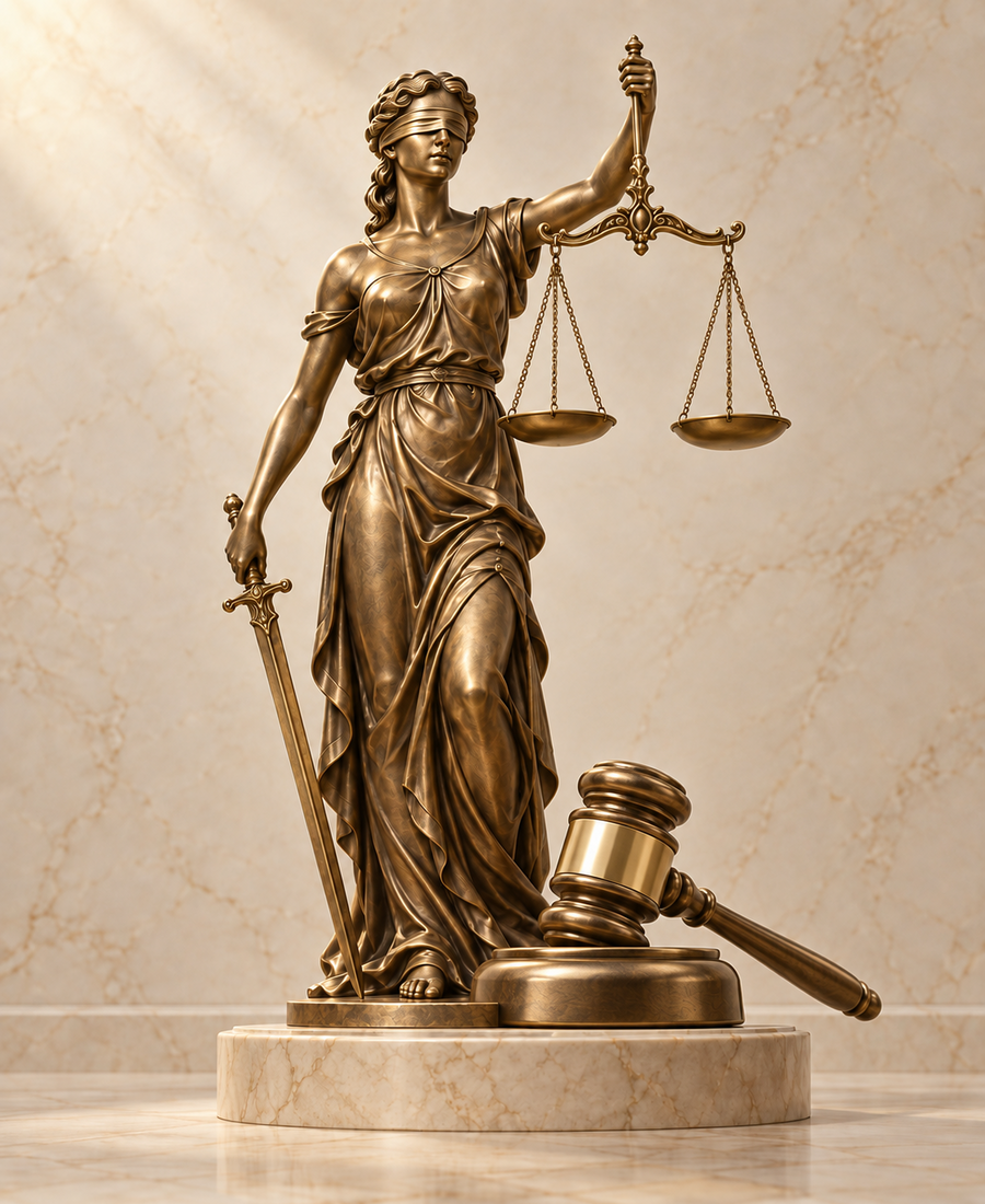 Ilustracion de la balanza de la Justicia para el servicio de derecho penal