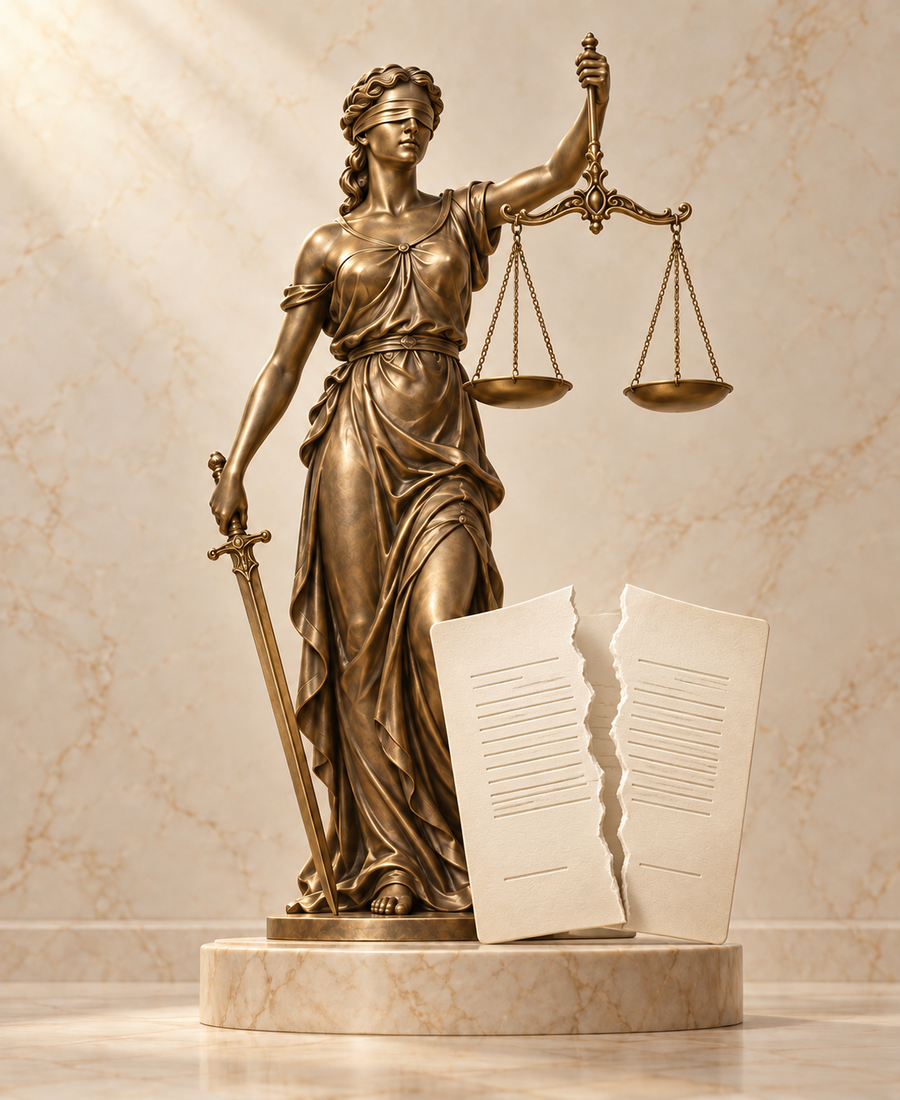 Ilustracion de la balanza de la Justicia para el servicio de despido nulo