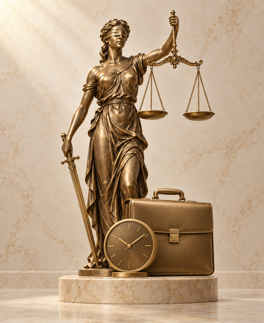 Ilustracion de la balanza de la Justicia para el servicio de despidos