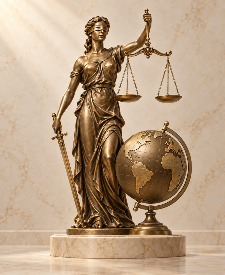 Ilustracion de la balanza de la Justicia para el servicio de extranjeria