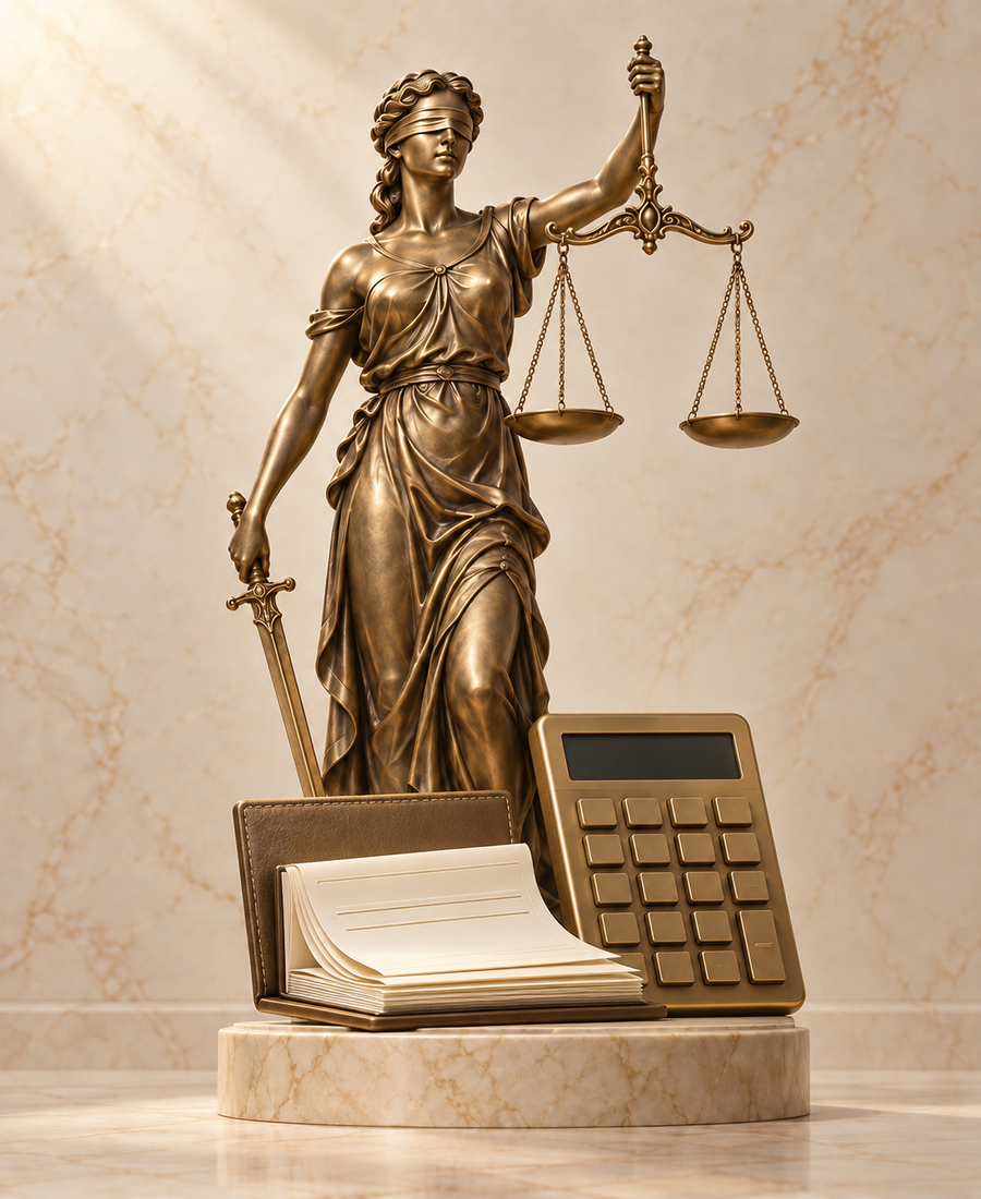 Ilustracion de la balanza de la Justicia para el servicio de gastos hipotecarios