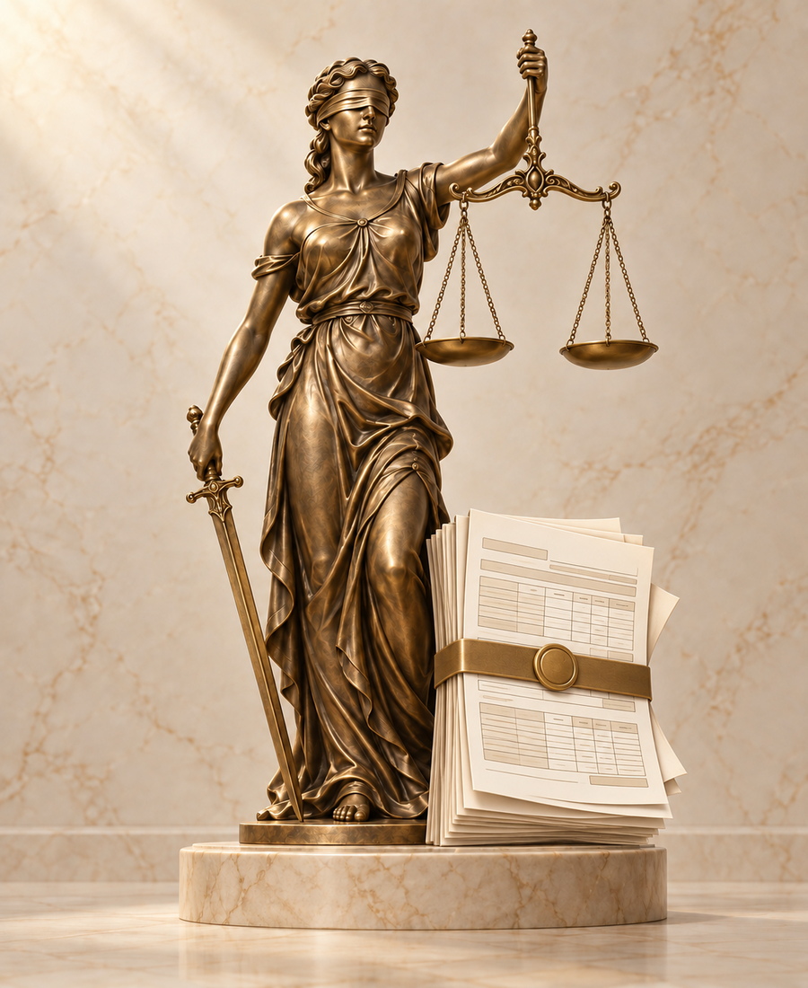 Ilustracion de la balanza de la Justicia para el servicio de reclamacion salarios
