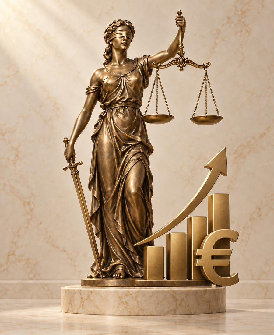 Ilustracion de la balanza de la Justicia para el servicio de usura