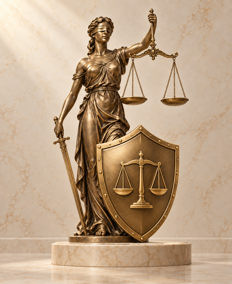 Ilustracion de la balanza de la Justicia para el servicio de violencia genero